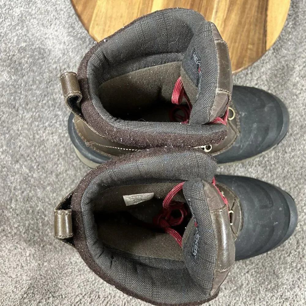 The North Face Chilkat II Luxe Mens Size 9 Black Brown Waterproof Winter Boots